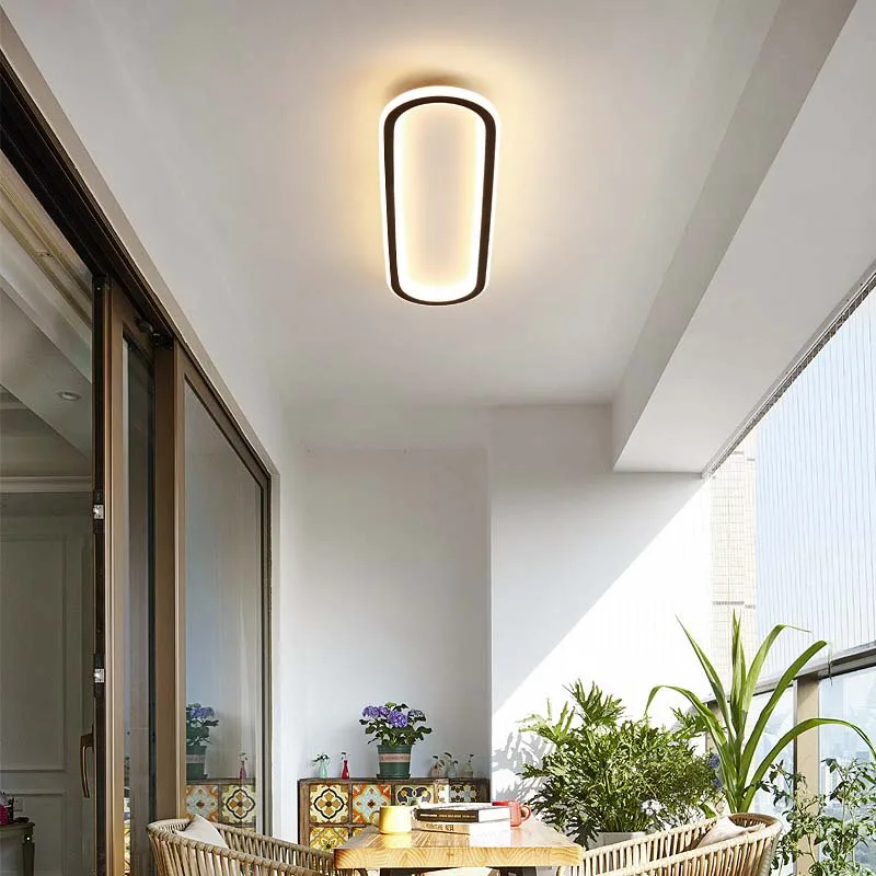 

Simple modern rectangular LED Scandinavian corridor aisle light entry living room foyer entrance door checkroom ceiling light