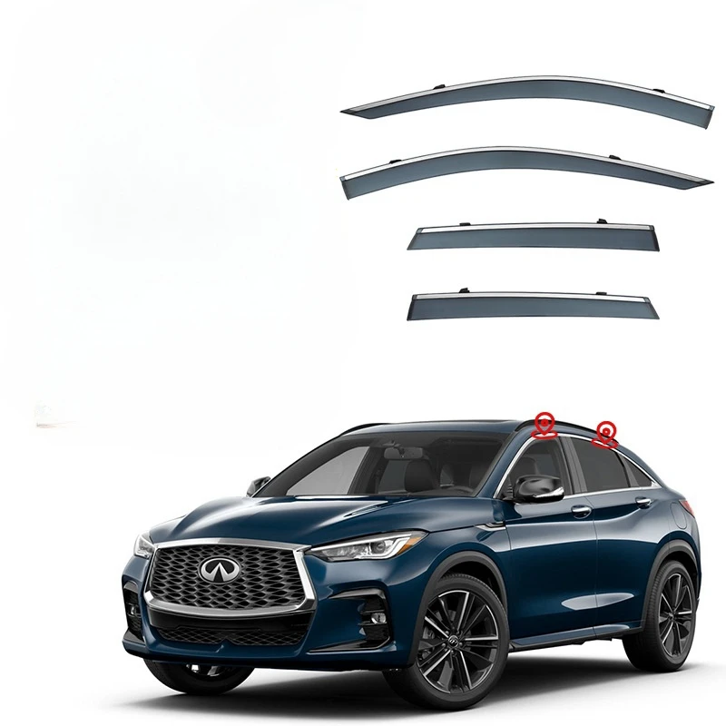 

Side Window Deflector For Infiniti QX55 2019 2020 2021 2022 2023 2024 Sun Rain Wind Deflector Window Visor Weathershields