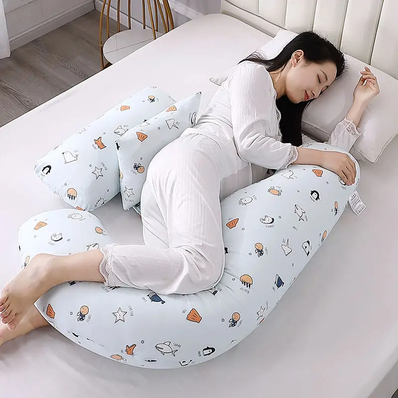 Four Season Cotton Multifunction Pregnant Women Pillow Support Abdomen Protect Waist Sleep Pillow Cartoon Style Bedding Supplies