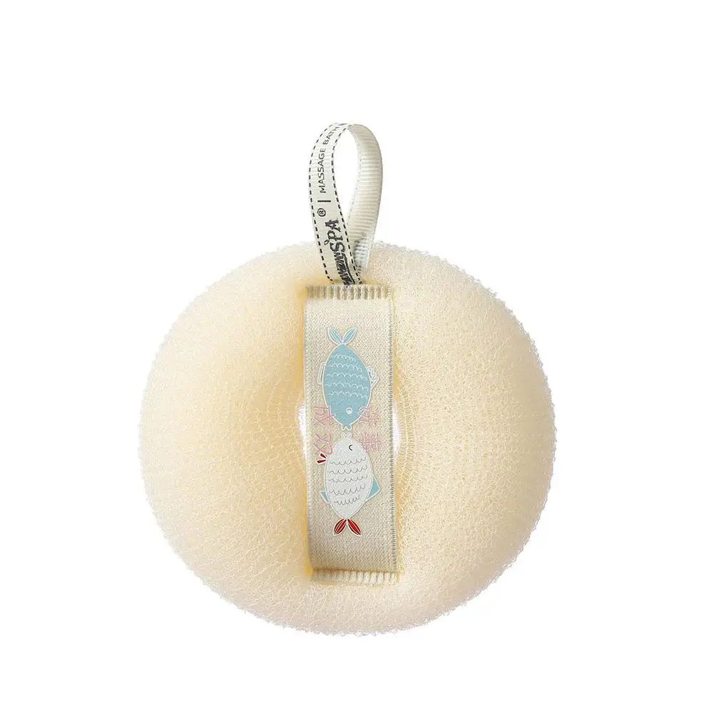 1 قطعة دش اللوف حمام الإسفنج مع حبل معلق التقشير لينة شبكة منظف الجسم رغوة غنية ثلاثية الأبعاد تصميم متماسكة للبشرة الناعمة