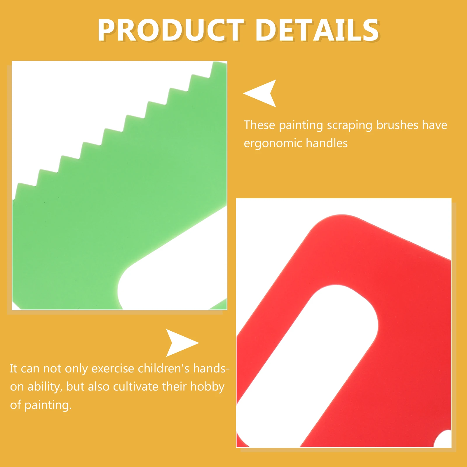 

4pcs Children Painting Scraping Brushes Kids Drawing Tools Diy Art Craft Activities Ergonomic Handle Graffiti Painting Tool Set