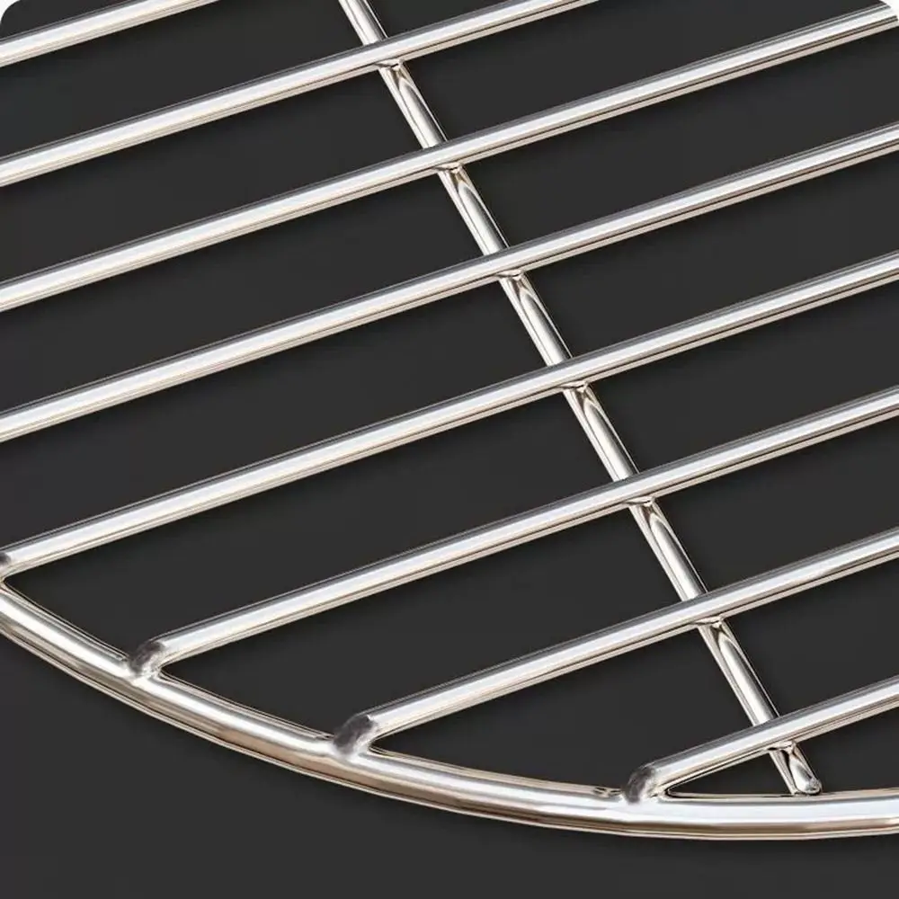 Food Grade Round Grill Grate with Handles Wire Mesh Net Barbecue Grill Wire Grid Rust-proof Non-Stick Kitchen Steamer Holder