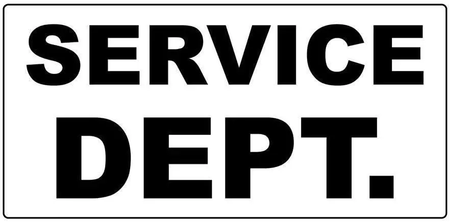 Service Dept Black Retro Vintage Style Sign 8; Tin Metal Signs