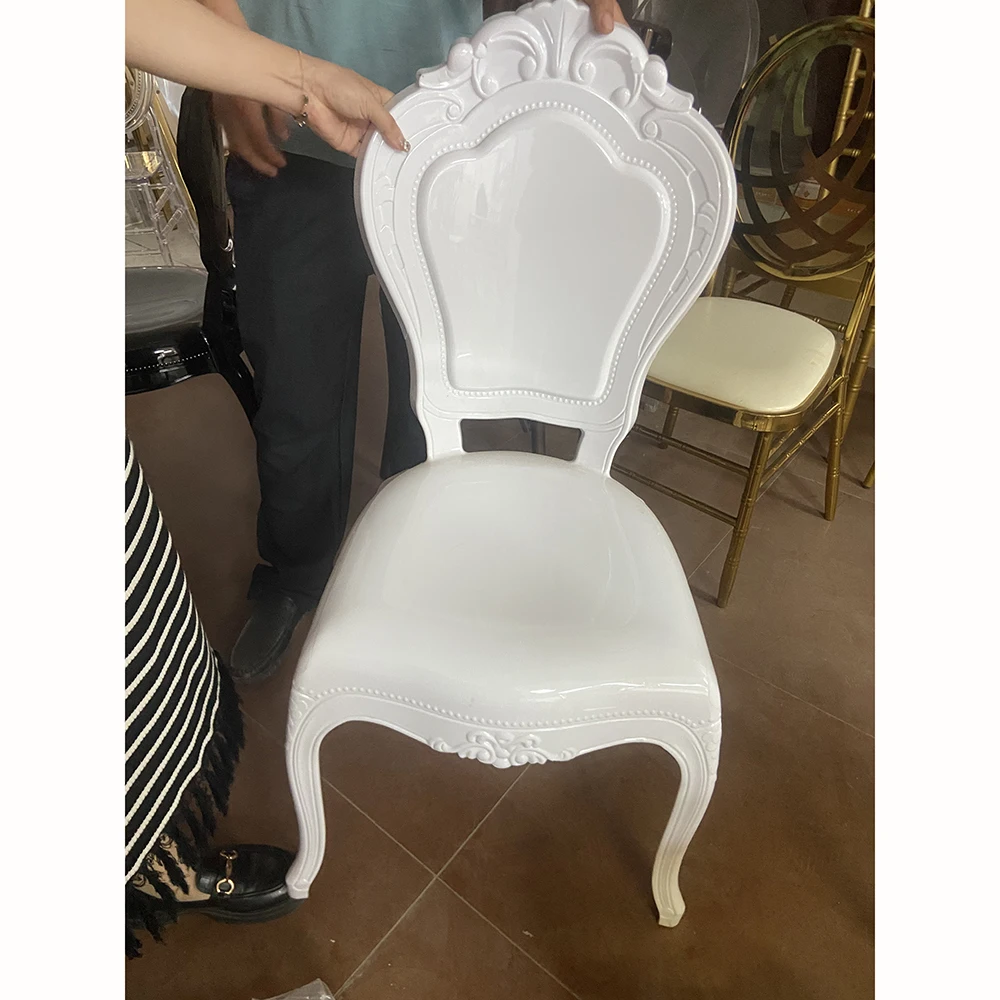 ML-R18 Factory Outlet Stackable white resin Plastic Chivari WeddingTiffany Chair