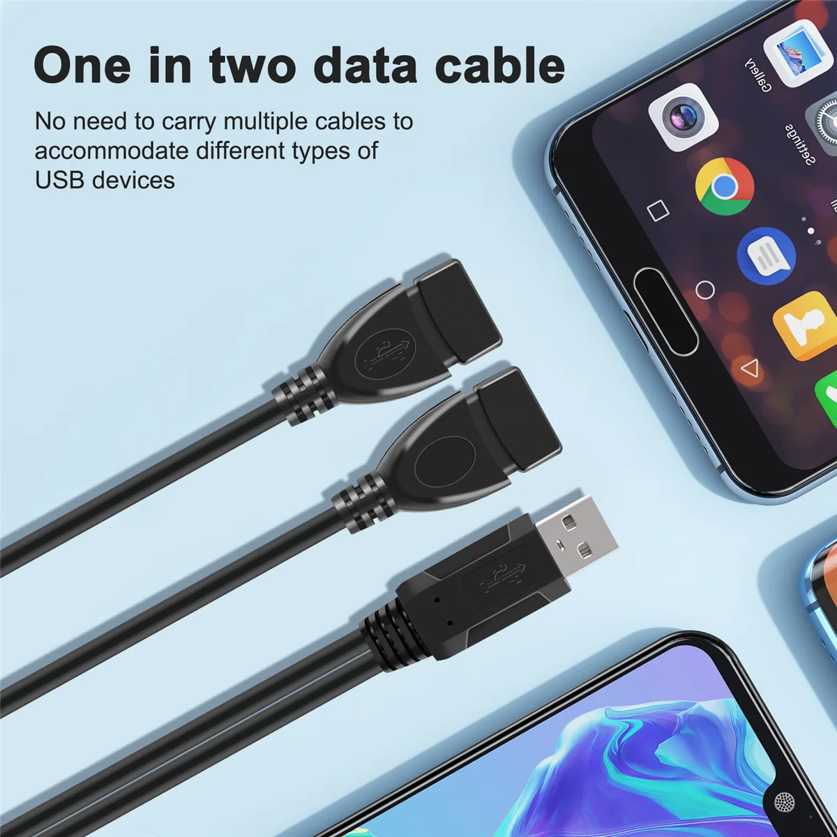 

【В наличии】 USB 2.0A Male auf 2, двойной USB-разъем Y-разветвитель, адаптер для зажигания, кабель