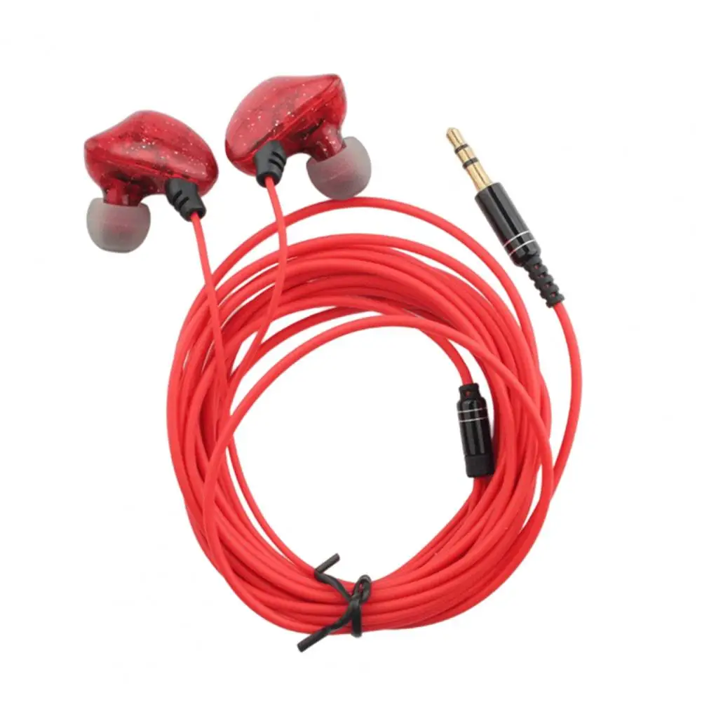Wired Earphone In-ear HiFi Stereo Long Cable 3.5mm Plug Music Earbuds Monitoring Headphone for Live Broadcast