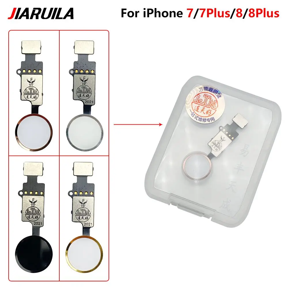 Botón de inicio y Home Touch ID, botón de retorno de huella dactilar, Conector de conexión de placa base, Cable flexible para iPhone 6s plus 8 7