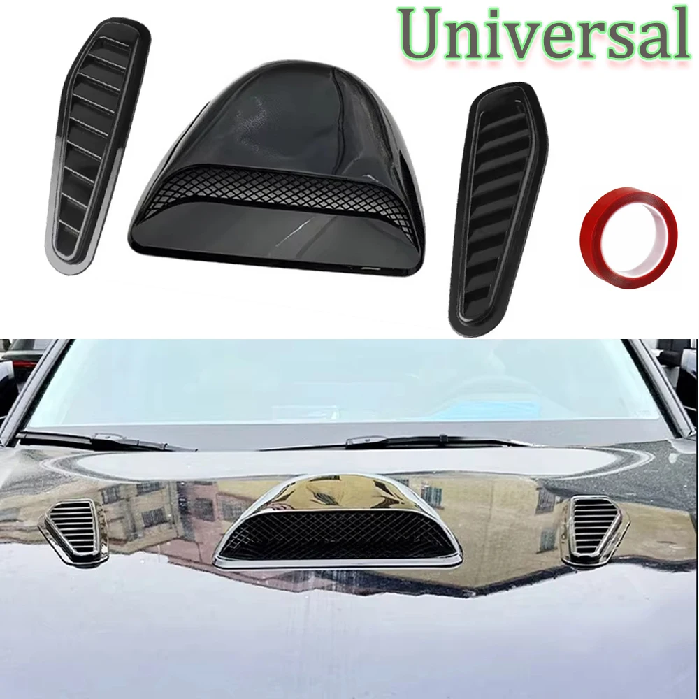 

Car Hood Scoop Decorative Cover Universal Auto Airflow Tuning Bonnet Vent Sticker Modification Accessory