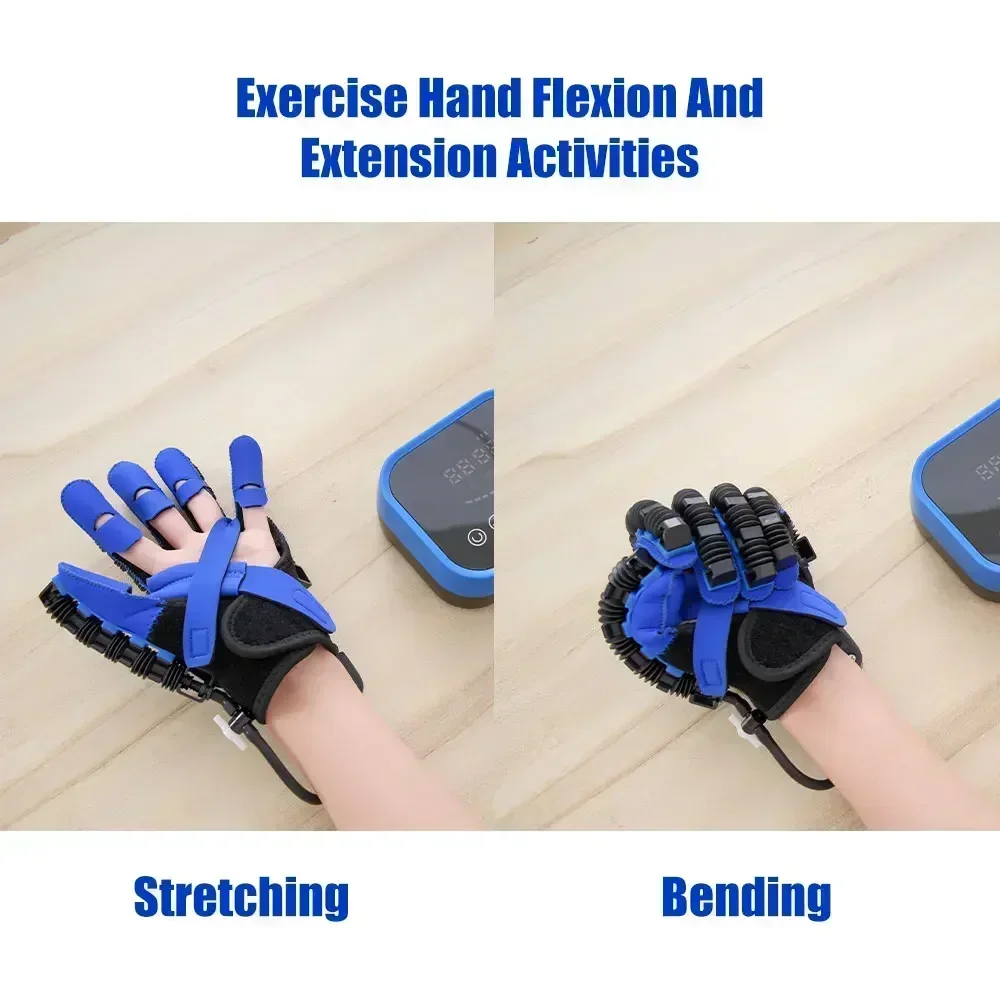 Stroke Hemiplegia Rehabilitation Robot Gloves Hand Dysfunction Training Device Finger Exerciser Trainer for Relief Finger Cramps