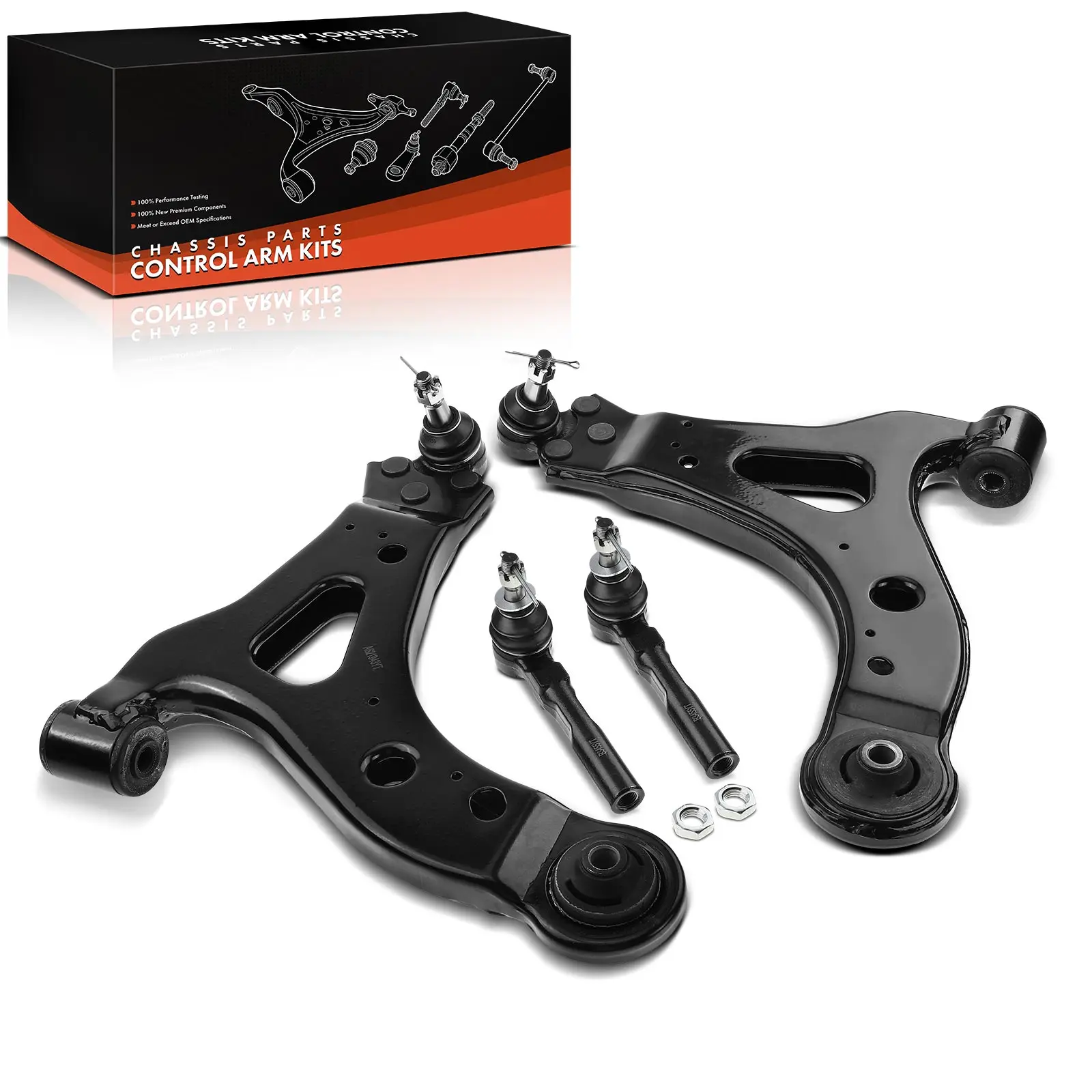 Frankberg 4-delige draagarmset vooras links onder rechts voor Chevrolet Uplander Pontiac Montana 1998-2009 K621943