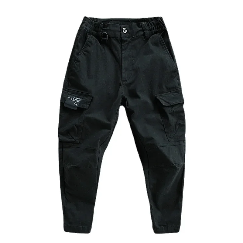 Pantalon cargo décontracté pour homme, streetwear, jogging, multi poches, randonnée, été, solide, adt harem, style coréen