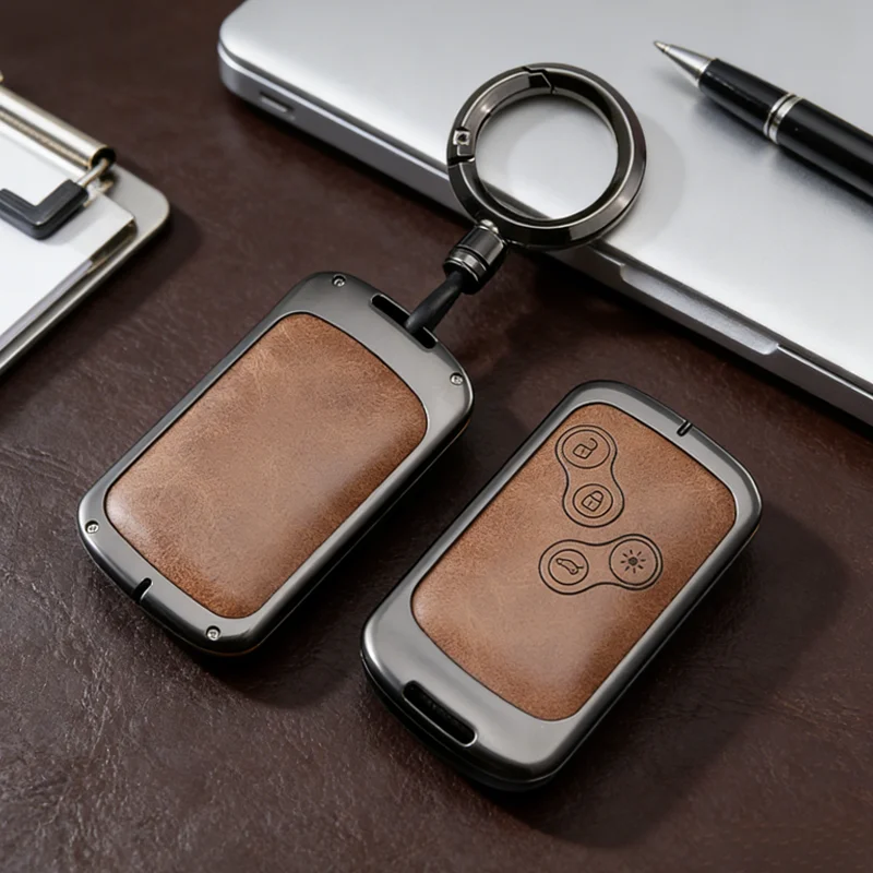 Retro-Zinklegierung für Renault Megane 2 3 Clio Scenic Duster Kaptur Captur Logan Laguna Koleos Smart Card Autoschlüsseletui