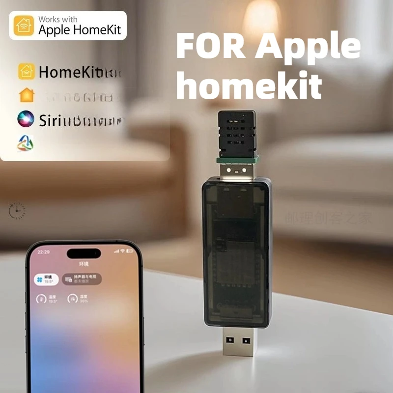 

Smart Home Hygrometer Thermometer for apple HomeKit, Alexa Google Home for Aqara Matter Wireless Temperature & Humidity Sensor