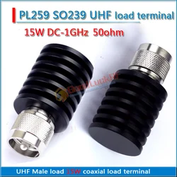 PL259 SO239 PL-259 M UHF Male 10W 15W coaxial Termination DUMMY load 50ohm DC to 1.0GHz with heat sink low standing wave VSWR