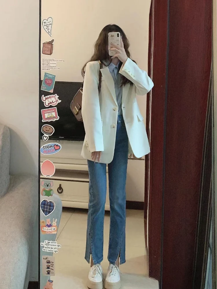 

Бежевый женский костюмный жакет для офиса, модный, весна-осень 2026, новинка, премиум-качество, ранняя весна, укороченный жакет.