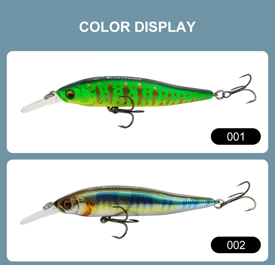 ESFISHING Wobble Hard Lure NAHAN 75mm 7,1g 0-2,4m Tauch-Angelköder Schwimmender Minnow Isca Artificial – Detail 7