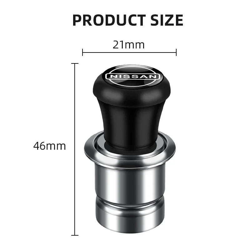 Car Logo Cigarette Lighter 12V ABS Stainless Material For Nissan X-trail Qashqai Note Juke Sentra Patrol Leaf Car Accessories