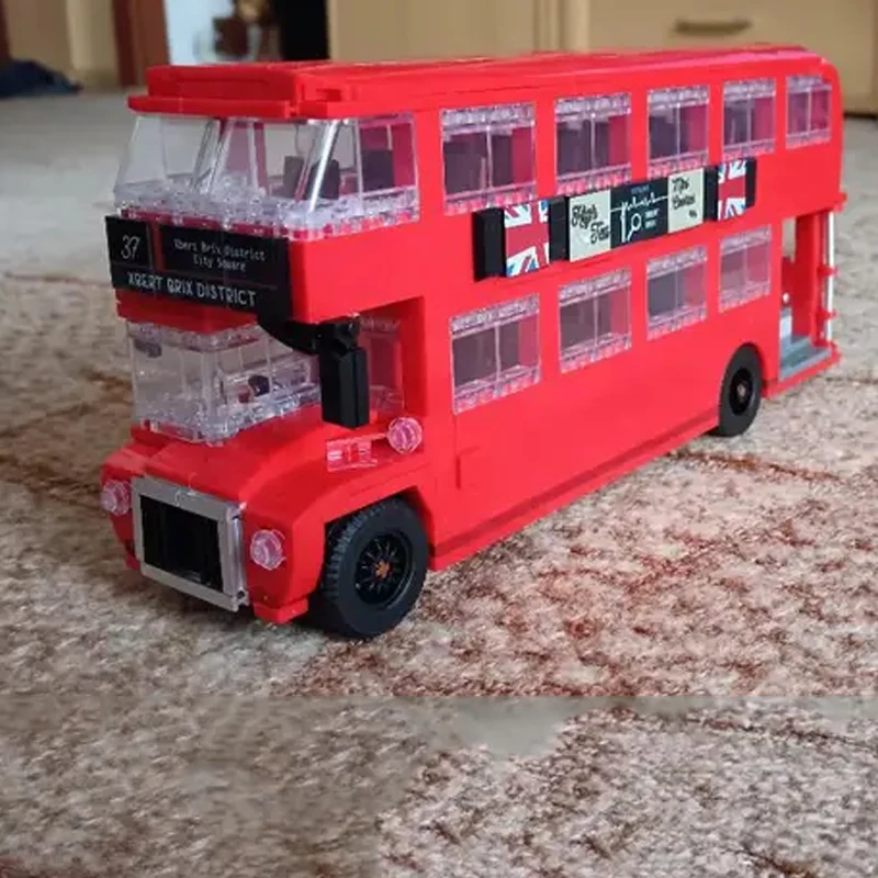 

[747 деталей] Набор строительных блоков «Красный двухэтажный автобус», 14+, коллекционный декор для рабочего стола