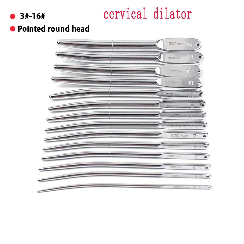 Cervical Dilator Tip Round Head Stainless Steel Dilator Bar 3-16 Dilator Bar Cervical Opening