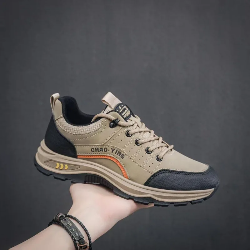 Zapatillas De Deporte 2025 Men Leather Sneakers Outdoor Non-slip Climbing Shoes Man Running Sports Shoes Walking Trekking Shoes - Image 4