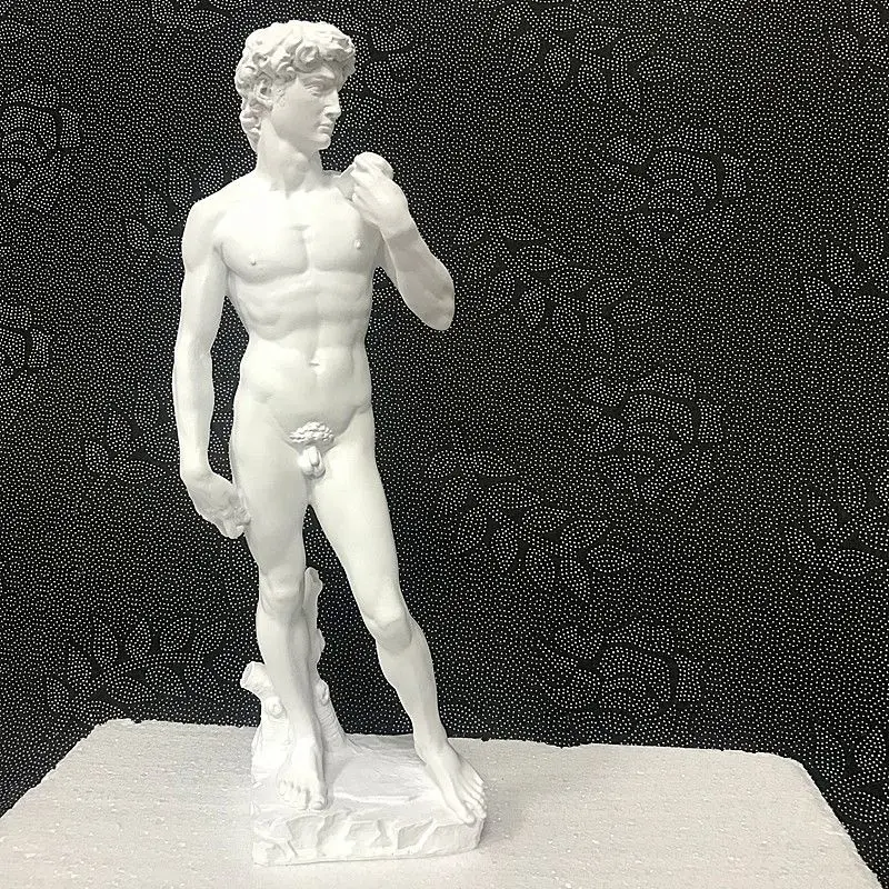 Nordic Naked David Statue Resin Ornaments Home Study Room Figurines Decoration Model Room Sample Room Showroom Sculpture Crafts