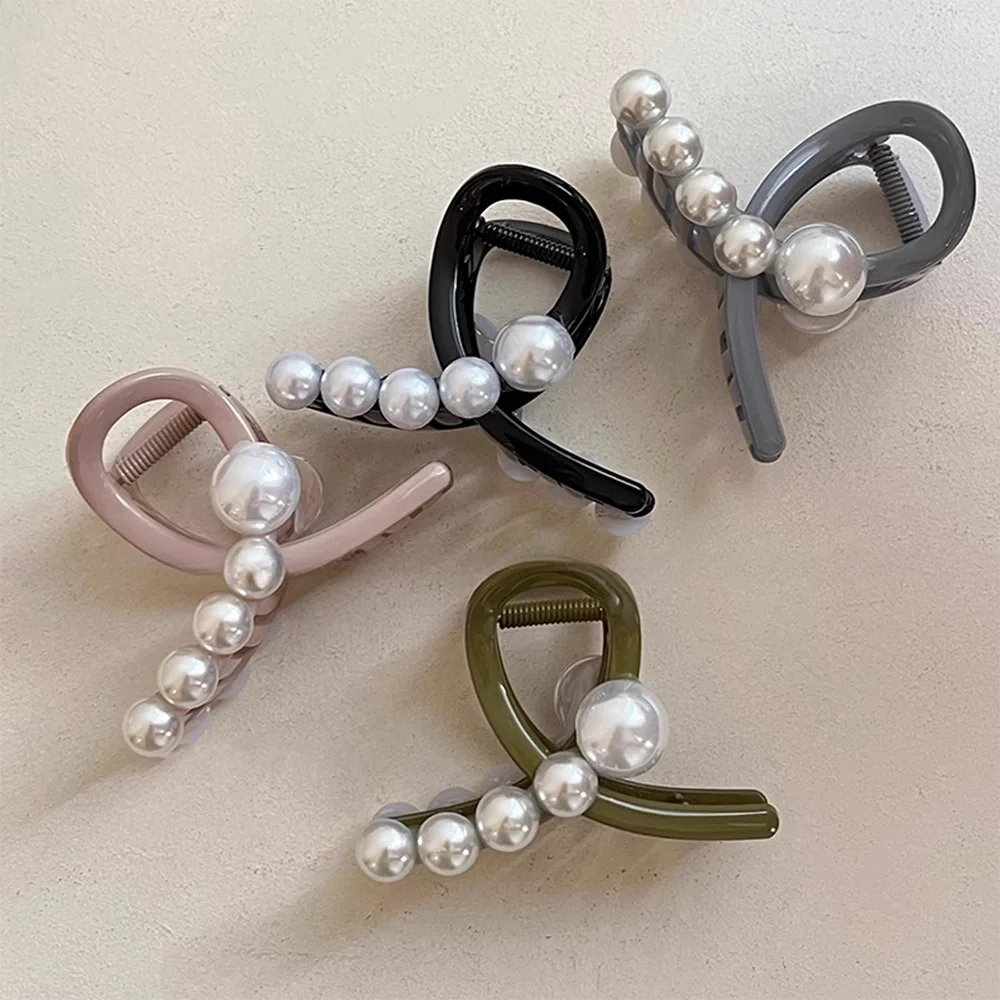 Kruis Parel Haar Clip voor Vrouwen Mode Franse Elegante Haarspelden Koreaanse Stijl Haar Klauw Clips Meisjes Haarspeld Nieuwe Haaraccessoires