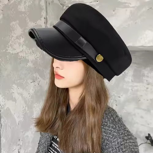 Navy Cap Vintage Flat Cap Octagonal Hat British Style Beret Hats Salior Hat Newsboy Hat Flat Peaked Caps Outdoor Travel - Image 5