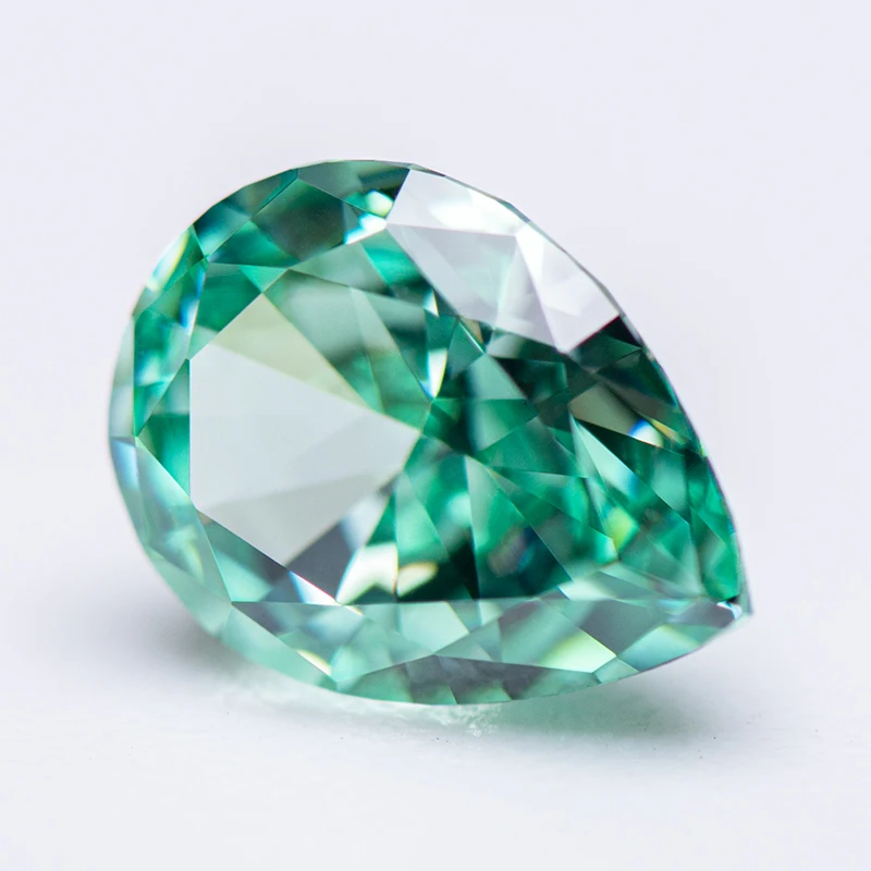 مكعب زركونيا سحق الجليد قطع الكمثرى شكل Paraiba اللون سحر الخرز Diy بها بنفسك صنع المجوهرات قلادة المواد لا شهادة