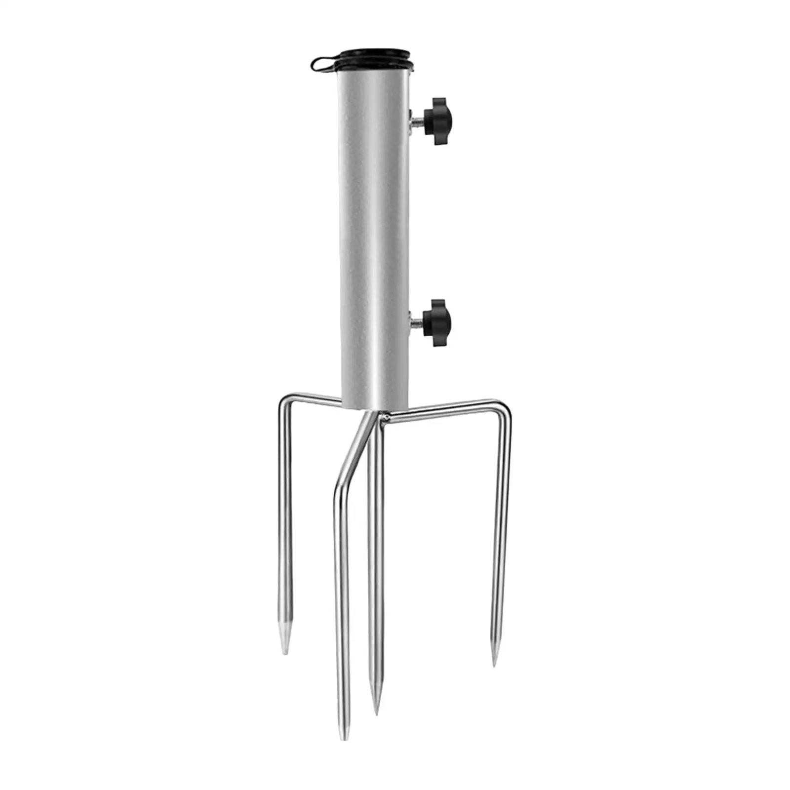 Parasol Stand Sunshade Portable with 4 Spikes Parasol Ground Anchor Umbrella Base Stand for Outdoor Garden Backyard Lawn Picnics