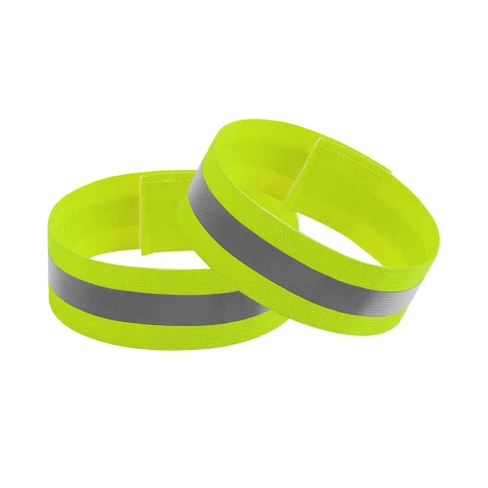 1 زوج العصابات العاكسة شارة مرنة معصمه الكاحل الدراجات في الهواء الطلق الركض ليلة تشغيل الساق عاكس الاطفال الأشرطة Saf X7q1 #3