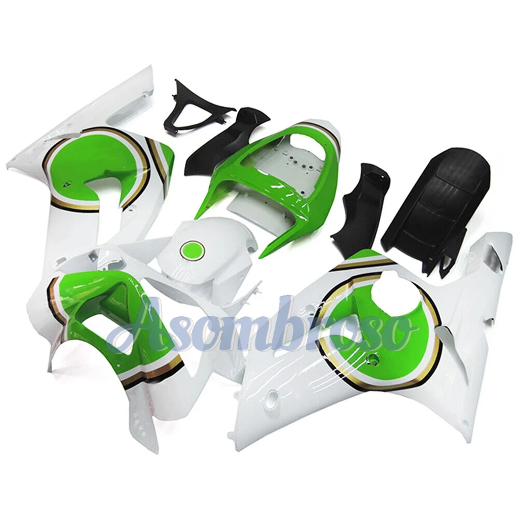 Sportsbike Fairing For Ninja ZX6R ZX-6R 2003 2004 ZX 6R 03-04 ZX636 ABS Bodyworks Motorcycle Fairing Kit Green White