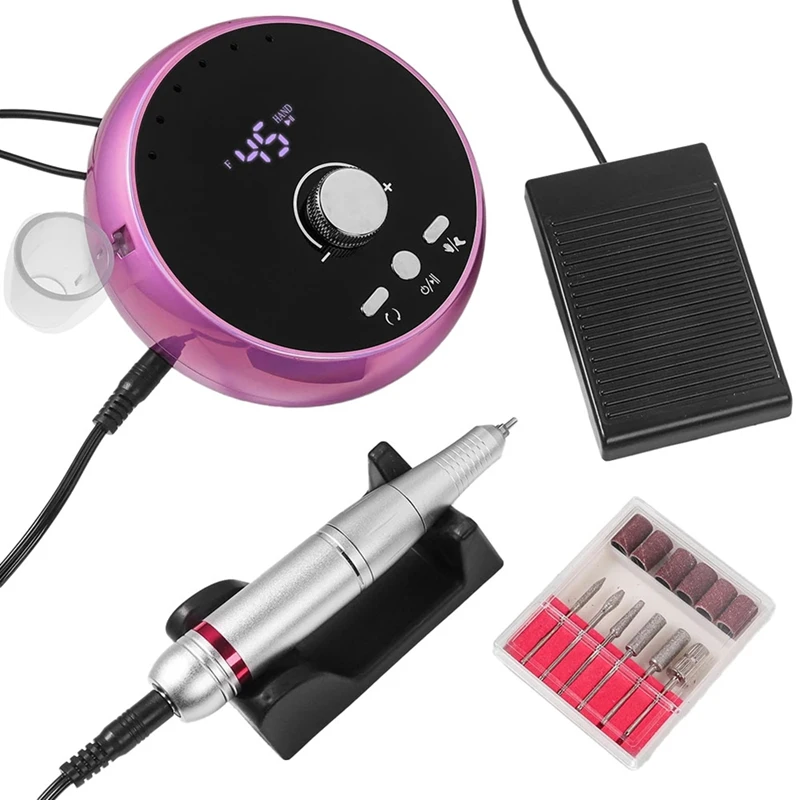 

Electric Nail Drill Professional Manicure Machine Brushless Motor Nails Sander Set Nail Polisher Equipment US PLUG