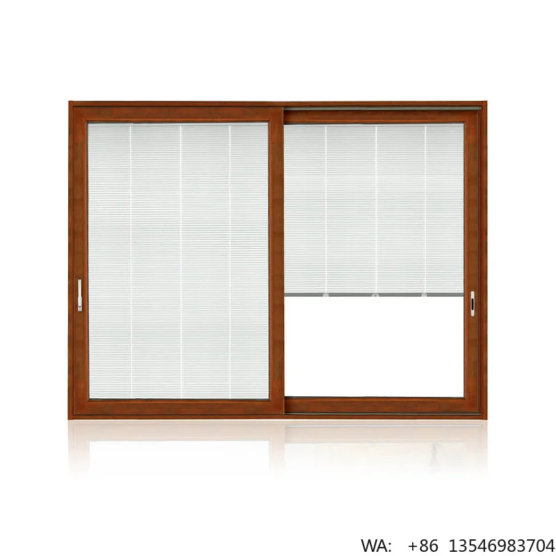 Exterior Aluminum Soundproof Double Leaf Aluminium Sliding Window Frame Sliding Aluminum Glass Window