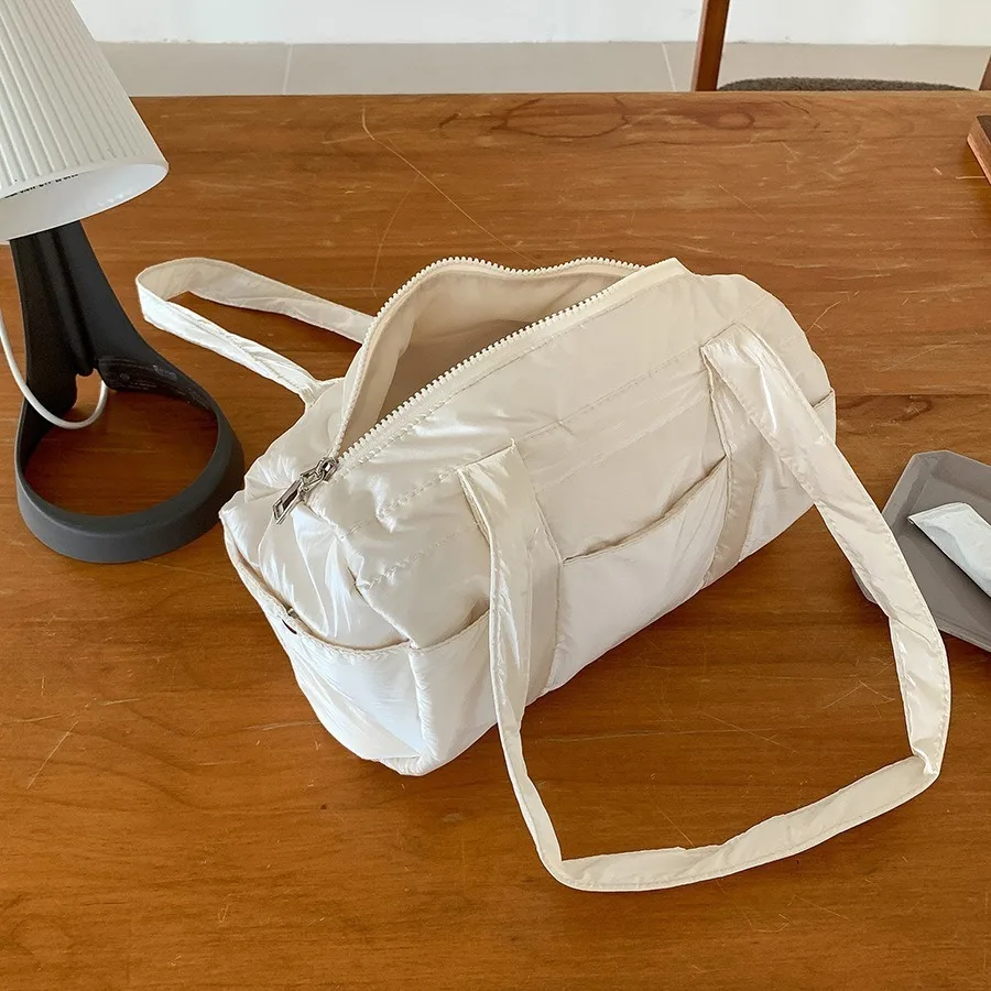 

Women shoulder bag large capacity causal handbag, simple solid color cloud bag women tote