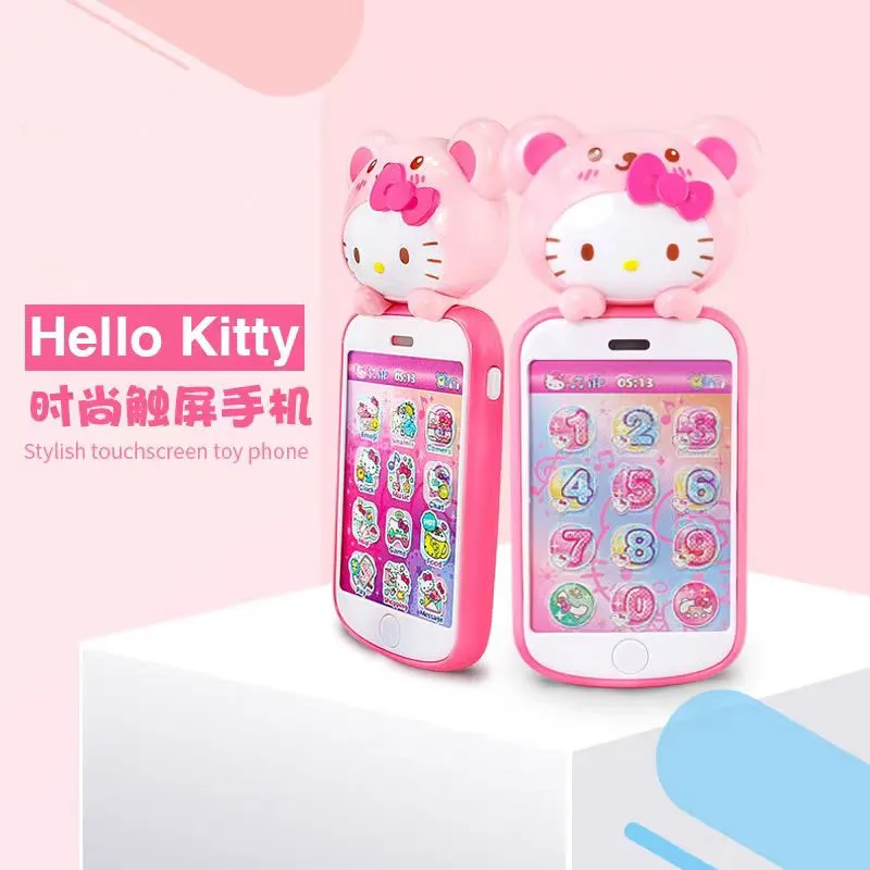 مرحبا كيتي الأزياء لمس الهاتف KT50117 محاكاة الصوت والضوء الموسيقى لعبة فتاة اللعب لعبة المنزل هدية