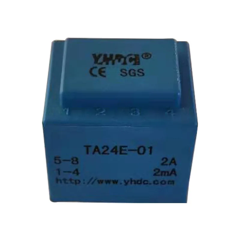 YHDC TA24E-01/02 Primary Core Built-in Type Current Transformer Input 2A/5A Output 2mA/2.5mA PCB Mounting