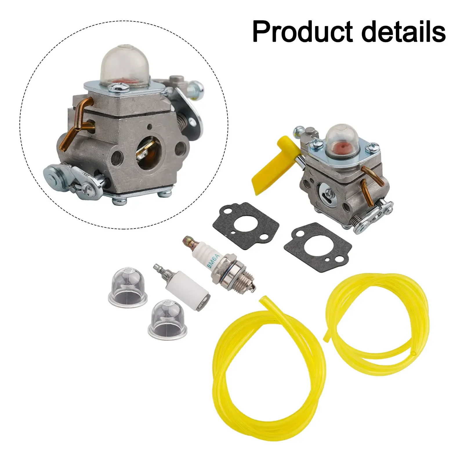 Carburetor Replacement Kit For Homelite 26cc And 30cc Trimmers Brushcutters Hedge Trimmers And Pole Pruners RBC30SESA RHT2660DA