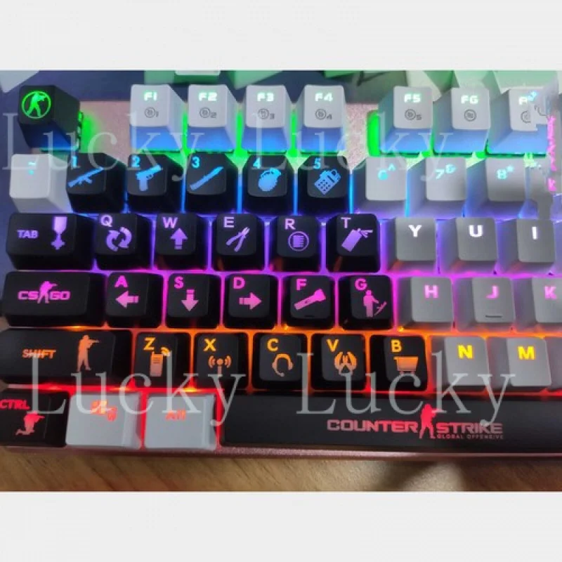f  26 Keys ABS Backlit Keycap Gaming Keycap Set for Mechanical Keyboard Accessories
