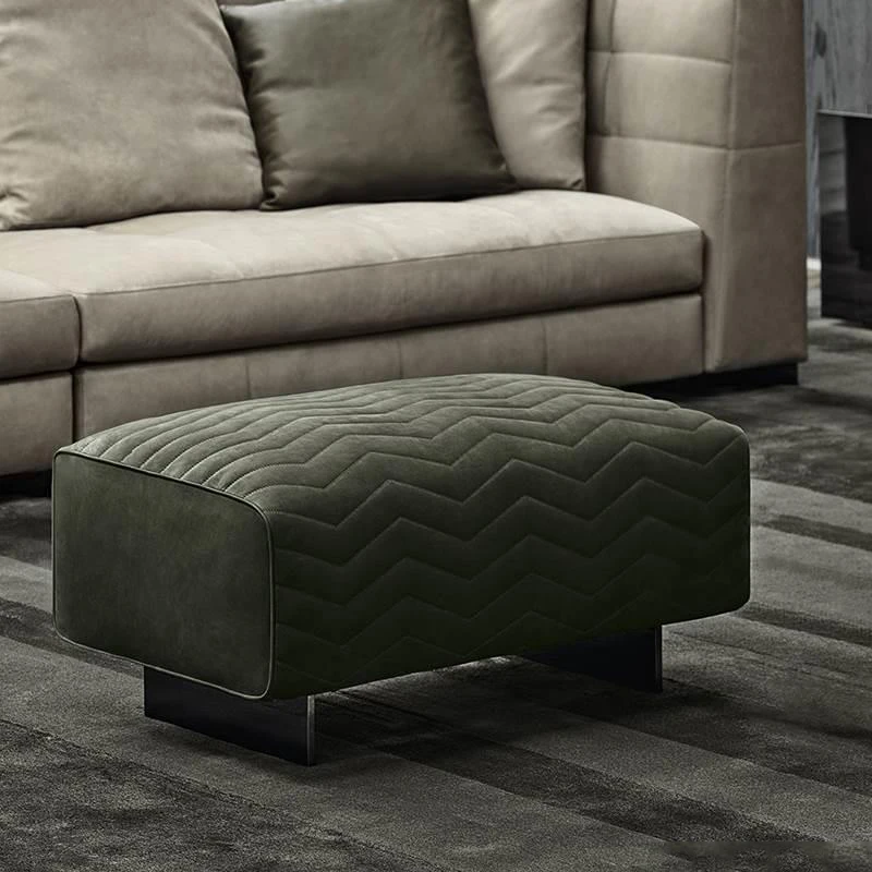 

Modern living room bedroom casual leather bed stool