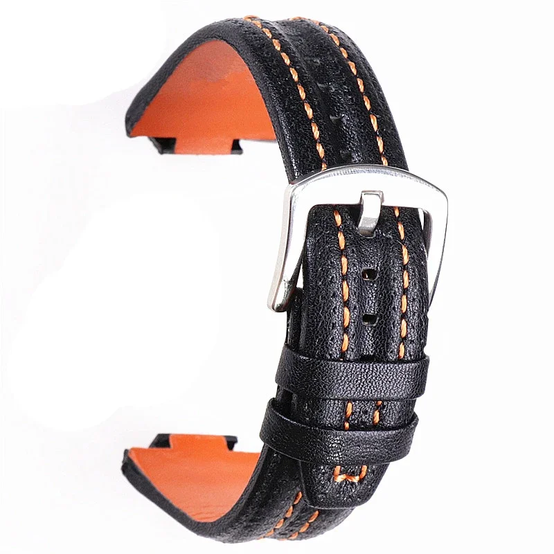 27mmx15Convex mouth For Seiko Sportura SNL029P2-SNL021P1 SNL595P2 SNL017P1 Leather Watch Strap Men's Watchband Bracelet Belt