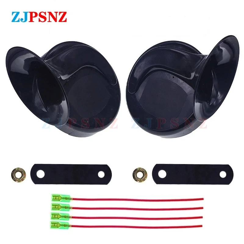 12V 24V 48V 60V 72V Car Snail Horn Electric Horn Motorcycles Scooter Truck e-Bike Snail Horn 410Hz 510Hz Super Sound Waterproof