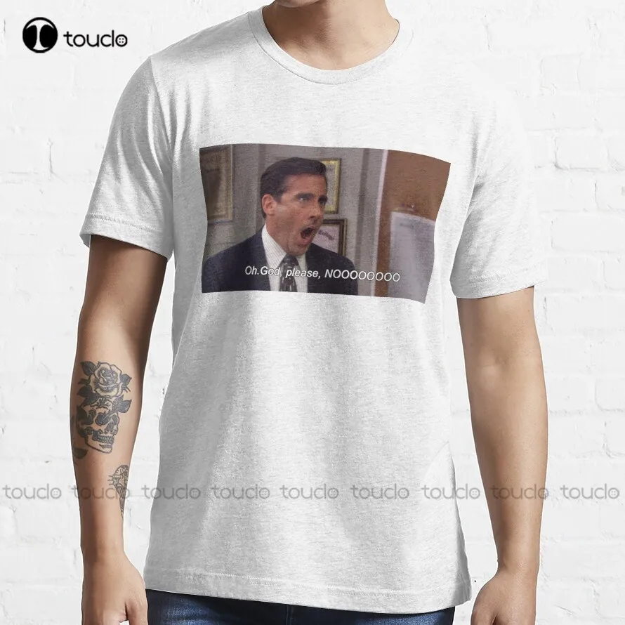 Oh. God Please Nooooooo The Office Tv Series Michael Scott Dwight Shrute T-Shirt Tennis Shirts For Men Fashion Tshirt Summer New