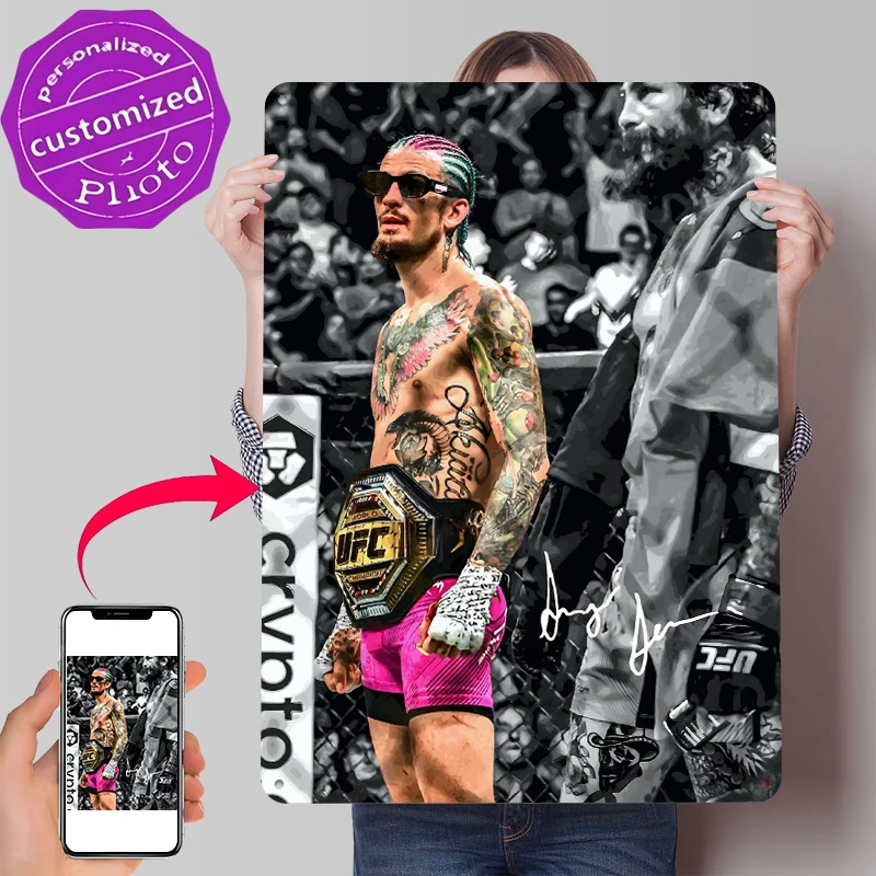 Sean O'Malley MMA Champion Blechposter, personalisierte Wandkunst, Retro-Vintage-Metallschilder für Fans, Zimmer, Hausdekoration, Heimdekoration