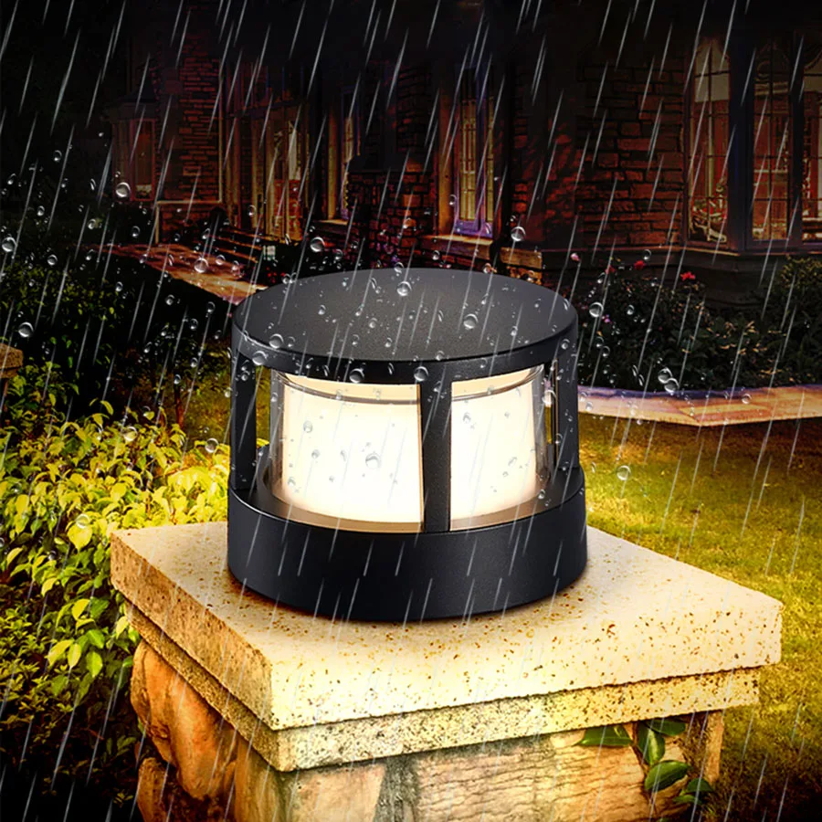 

7W 15W Outdoor Garden LED Lawn Lamps Waterproof Aluminum Fence Villa Column Lamp Park Gate Community Garden Post Light