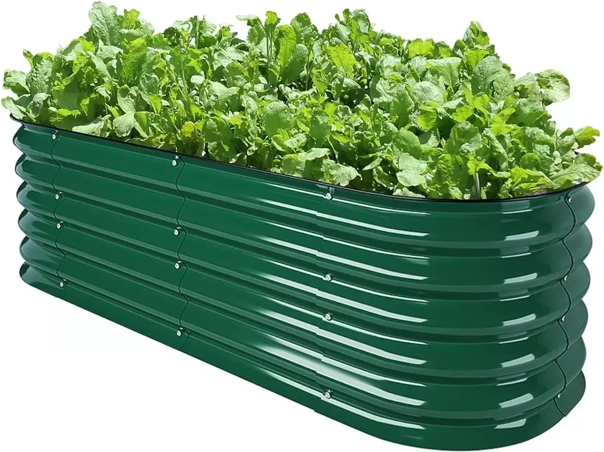 5ft X 2ft X 1.4ft Raised Garden Bed Kit, Large Zinc-Aluminum-Magnesium Coated Steel Metal Planter Box