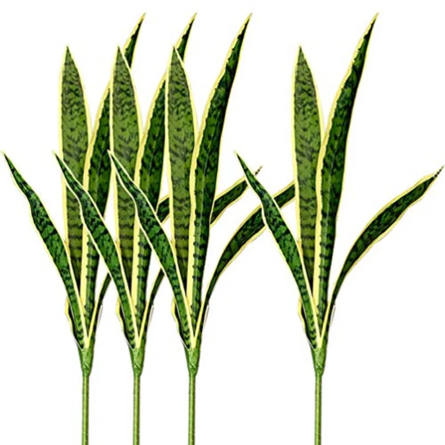 

4 PCS Artificial Sansevieria Plants 30 Inch Tall Fake Snake Faux Plant for Indoor and Outdoor Home Garden Office Store Decorati