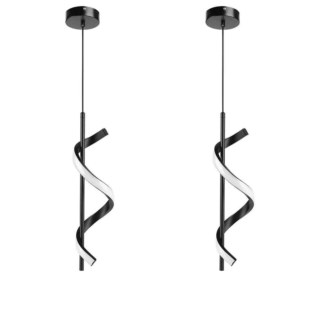 Spiral Hanging Lamps Minimalist Modern Atmosphere Chandelier LED Spiral Suspend Lamp Metal for Ceiling Fixtures Lighting