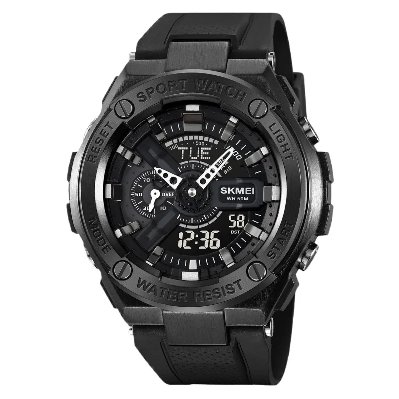 SkmeiMen's นาฬิกาสปอร์ตส่องสว่างนาฬิกาอิเล็กทรอนิกส์กันน้ํานาฬิกาปลุกนาฬิกาอิเล็กทรอนิกส์มัลติฟังก์ชั่นนาฬิกานักเรียน