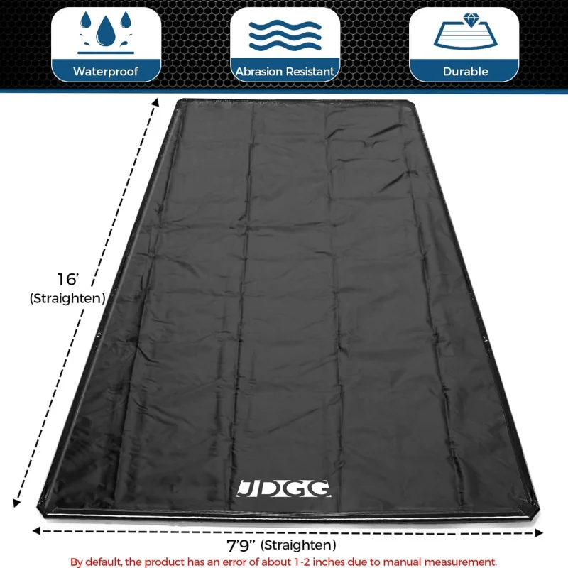 Waterproof  Under Car,'9x16' Heavy Duty Containment with Free Floor Squeegee, Protects Garage Floor from Snow, Slush,