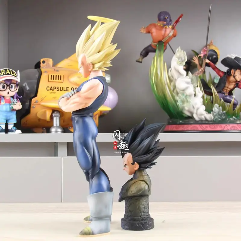YJ Majin Vegeta Figurine with Two Heads Dragon Ball Z Action Figure 28.5cm Manga Super Saiyan Figuras Toys Anime GK Statue Model view 2